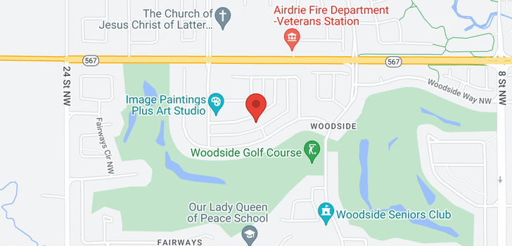 map of 332 Woodside Circle NW